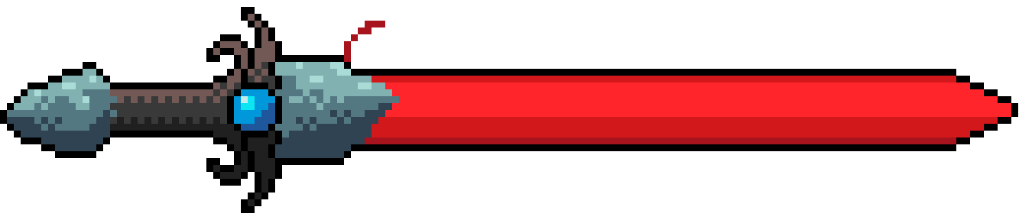 Video Game Health Bar in the shape of a sword